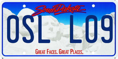SD license plate 0SLL09