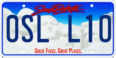 SD license plate 0SLL10