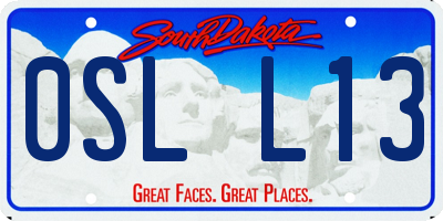 SD license plate 0SLL13