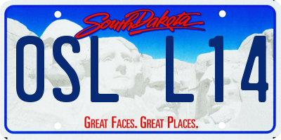 SD license plate 0SLL14