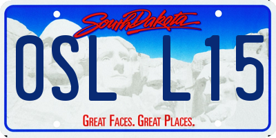 SD license plate 0SLL15