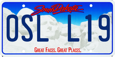 SD license plate 0SLL19