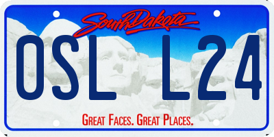 SD license plate 0SLL24