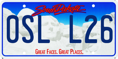 SD license plate 0SLL26