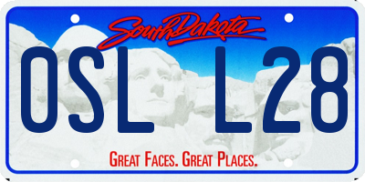 SD license plate 0SLL28