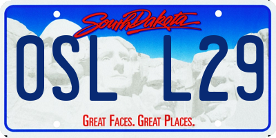 SD license plate 0SLL29