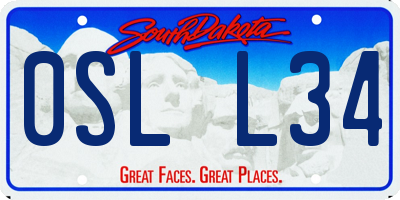 SD license plate 0SLL34