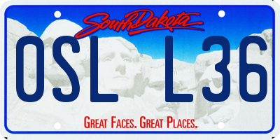 SD license plate 0SLL36
