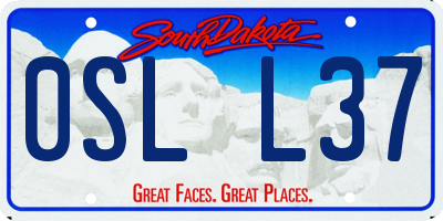 SD license plate 0SLL37