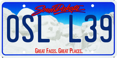SD license plate 0SLL39