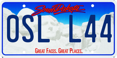 SD license plate 0SLL44