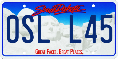 SD license plate 0SLL45
