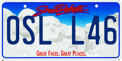 SD license plate 0SLL46
