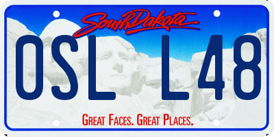 SD license plate 0SLL48