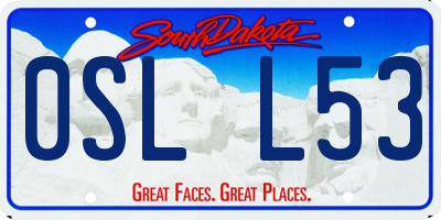 SD license plate 0SLL53