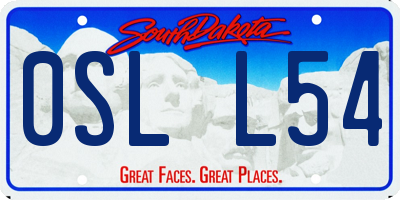 SD license plate 0SLL54