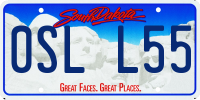 SD license plate 0SLL55