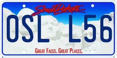 SD license plate 0SLL56