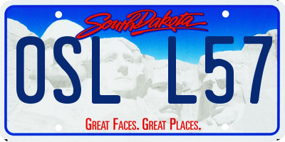 SD license plate 0SLL57