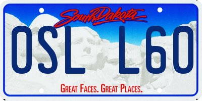 SD license plate 0SLL60
