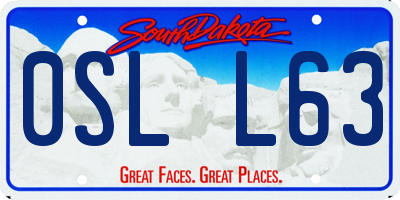 SD license plate 0SLL63