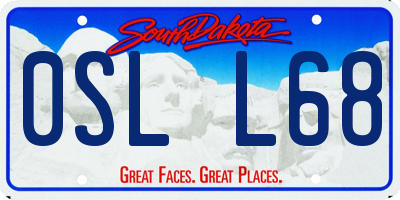 SD license plate 0SLL68