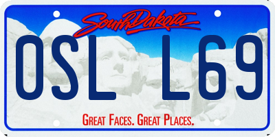 SD license plate 0SLL69