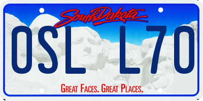 SD license plate 0SLL70