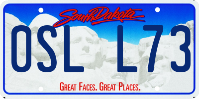 SD license plate 0SLL73