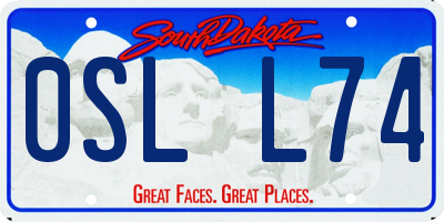 SD license plate 0SLL74