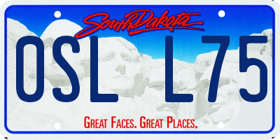 SD license plate 0SLL75