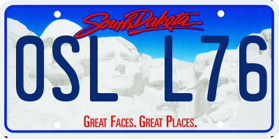 SD license plate 0SLL76