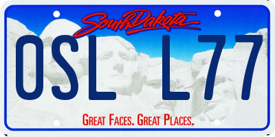 SD license plate 0SLL77