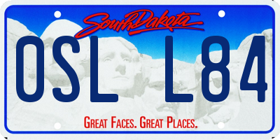 SD license plate 0SLL84