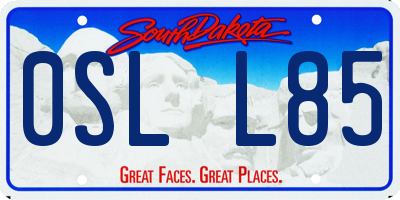 SD license plate 0SLL85