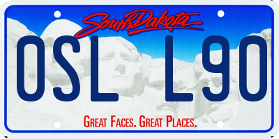 SD license plate 0SLL90