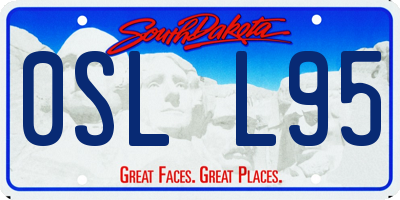 SD license plate 0SLL95