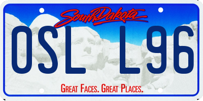 SD license plate 0SLL96