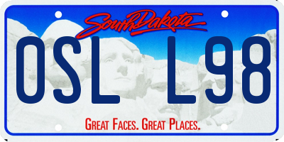 SD license plate 0SLL98