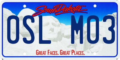 SD license plate 0SLM03