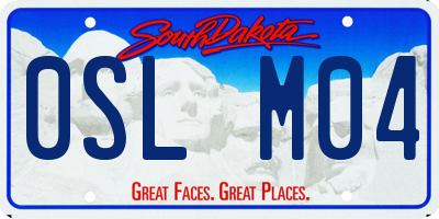 SD license plate 0SLM04