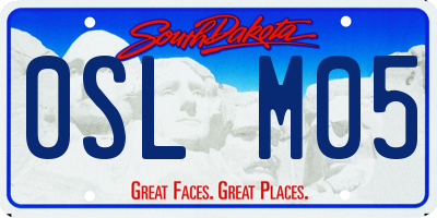 SD license plate 0SLM05