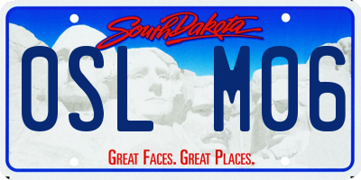 SD license plate 0SLM06