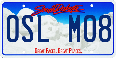 SD license plate 0SLM08