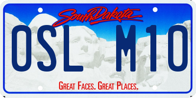 SD license plate 0SLM10