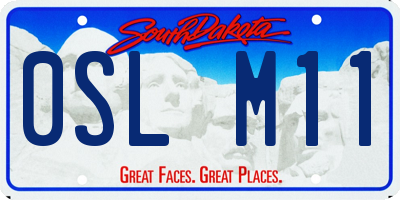 SD license plate 0SLM11