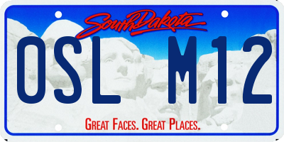 SD license plate 0SLM12