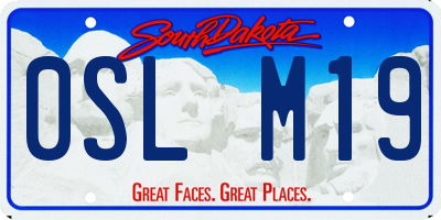 SD license plate 0SLM19