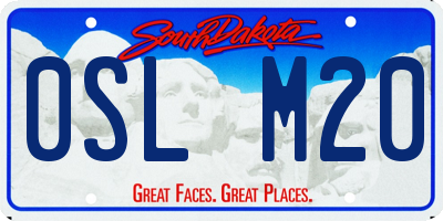 SD license plate 0SLM20