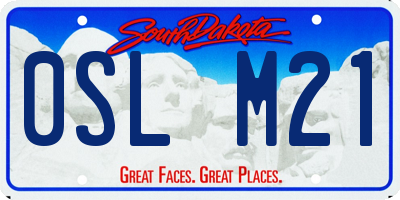 SD license plate 0SLM21